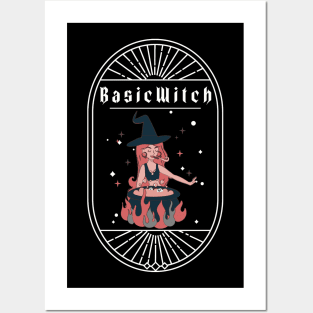 Basic Witch Dark Version Funny Halloween Design Posters and Art